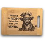 Highland Cow Fun Engraved Bamboo Chopping Board Gift Idea Homedecor Kitchenware 