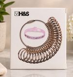 H&S Metal Ring Sizer Gauge Set on Loop, Ring Sizer Measuring Set