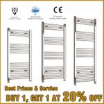 Bathroom Straight Heated Towel Rail Radiator Chrome Ladder Warmer