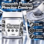 Metal Chrome Polish & Restorer Paste with Brush, Chrome Polish Paste