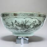 18th Century Chinese Qing Bowl - En Grisaille Chinese Scenes Precious Object