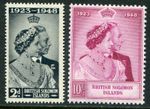 British Solomon Is 1948 Silver Wedding SG 75-76 unmounted mint (cat £10.50)