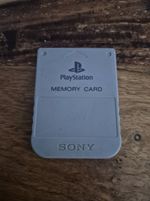 Grey Official PS1 Memory Card  Sony PlayStation PS One Tested SCPH-1020 Gray