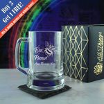 Personalised Engraved Tankard Beer Mug Stein Bee Proud LGBTQ Any Message Design