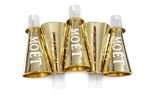 MOET CHANDON CHAMPAGNE GOLDEN SIPPERS FOR MINI SPLIT BOTTLES x 5