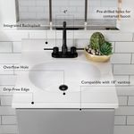 Design House Cultured Marble Vanity Top, 19 in W x 17 in D, Integrated 4 in -