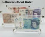 Acrylic Clear Display Frame for Bank Notes NO NOTES INCLUDED  