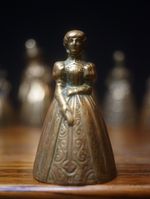 Vintage brass Tudor Elizabethan Lady Bell