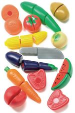 12pcs Large Life Size Cut & Play Toy Fruit & Veg Pretend Play Cutting Food