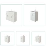 Cabinet Vanity Unit Sink Basin Bathroom Storage Unit Free Stand White Furniture