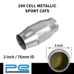 3" 76mm Universal 5" Round High Flow Euro 4 Metallic Sports Cat 200 Cell CPSI