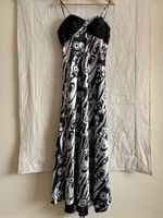 Veni Infantino for Ronald Joyce Long Black and White Prom Evening Ball Dress 16