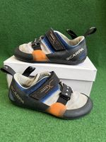 Scarpa Force X Climbing Bouldering Shoes Mens UK 8 Grey Blue Orange