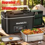 1.2L Cordless Electric Lunch Box, Heat Battery Powered Heated Lunch for Work New