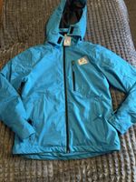 LA Gear Womens Hooded Insulated Ski Jacket Blue/Black Size 8 Zip Pockets