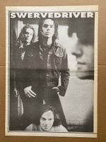 SWERVEDRIVER PIN-UP POSTER SIZED original music press pin-ip from 1991- printed 