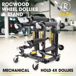 4pcs Mechanical Wheel Dollies & Stand RocwooD Heavy Duty Vehicle Car 2720KG