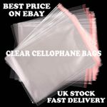 Clear Cellophane Bags Self Seal Adhesive Cello Bag Gifts Card Crafts A3 A4 A5 A6