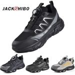 Safety Trainers for Men Steel Toe Work Sneaker Rotating Buckle Puncture Proof UK