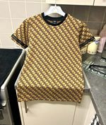 River Island Beige/Black Logo Print Cotton Jersey Crew Neck T-Shirt
