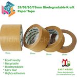 25mm 38mm 50mm 75mm Eco Kraft Paper Picture Framing Backing Tape Self Adhesive
