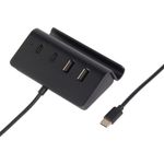 Type C 4-Port USB Hub Adapter Multi Data Transfer Charging Mobile Laptop Desktop