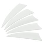 50Pcs Arrows Vanes 3" Arrow Feather Right Wing White for DIY