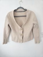 Country Road Beige Wool Blend Ribbed Cardigan Size S Neutral Minimalist
