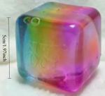 Needoh Nice Cube Rainbow Multicolour Squishy Fidget Toy Multicoloured