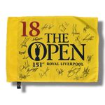Signed THE OPEN Golf Pin Flag - 151st Liverpool Memorabilia - COA & Photo Proof