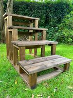 Large 4 Step Stairs 75cm for Pools, Trampolines, Mounting Block Horses, Outdoor