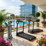 Electric Treadmill with 9% incline Handle Bar Foldable Running Motorised Machine