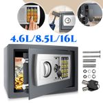 LARGE STRONG STEEL SAFE KEY HIGH SECURITY HOME OFFICE MONEY CASH SAFETY BOX