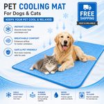 Pet Cooling Mat XS-2XL For Dogs Cats Summer Heat Relief Non-Toxic - Choose Size