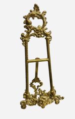 Decorated Brass Display Stand Easel - Quality Heavy Brass - Framed Ornate Rococo