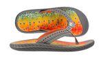 MENS SIZE 9 KORKERS FISH FLIP SANDAL DEYOUNG BROOK TROUT  KLING-ON DECK SOLE NEW