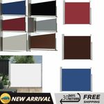 Retractable Side Awning Deck Windbreaker Garden Patio Sun Shade Privacy Screen