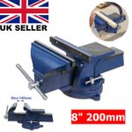 8 Inch Heavy Duty Work Bench Vice Engineer Jaw Swivel Base Workshop Vise Clamp