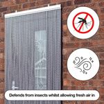 🔥Aluminium Door Fly Screen Metal Chain Curtain Blind Insect Blinds 214x90 cm