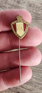 WWI British RFC Royal Flying Corps Sweetheart Enamel Lapel Pin Badge Crown Shiel