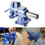 Multipurpose 4" Bench Vise 360-Degree Rotation Clamp on Vice with Swivel Base UK