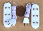 Dolls House Triple Extension Socket Strips Pack Of 2 1:12 Scale Lighting tumdee