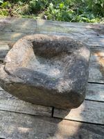 Antique Hand Carved Yorkshire Stone Planter, Birdbath Very Old