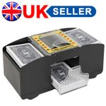 2 Decks Automatic Card Shuffler Battery Powered Electric Shuffling Machine UK