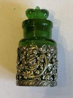Crown Perfumery Company Smelling Salts Bottle In Silver Hallmarked Holder