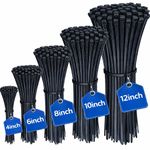 500 Black Cable Ties Zip Ties Nylon Tie Wraps Small Short Long Thin Thick Heavy