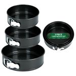 3PCS NON-STICK BAKING SPRINGFORM ROUND CAKE TIN TRAY PAN SET KIT SPRING LOADED