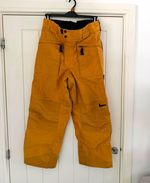 Nike ACG Yellow Nylon Snow Pants Trousers 16 W32 L30 Zipped Pockets Vintage