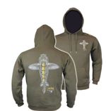 Vass Rising Hoodie – Khaki - All Sizes - Carp Fishing Hoodie - Free Delivery