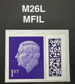 GB 2026 KCIII 1st DEFINITIVE BOOKLET STAMP, M26L/MFIL, SG V5015, MNH